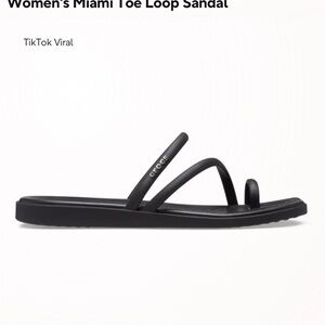 Crocs Miami Black Toe Loop Sandal